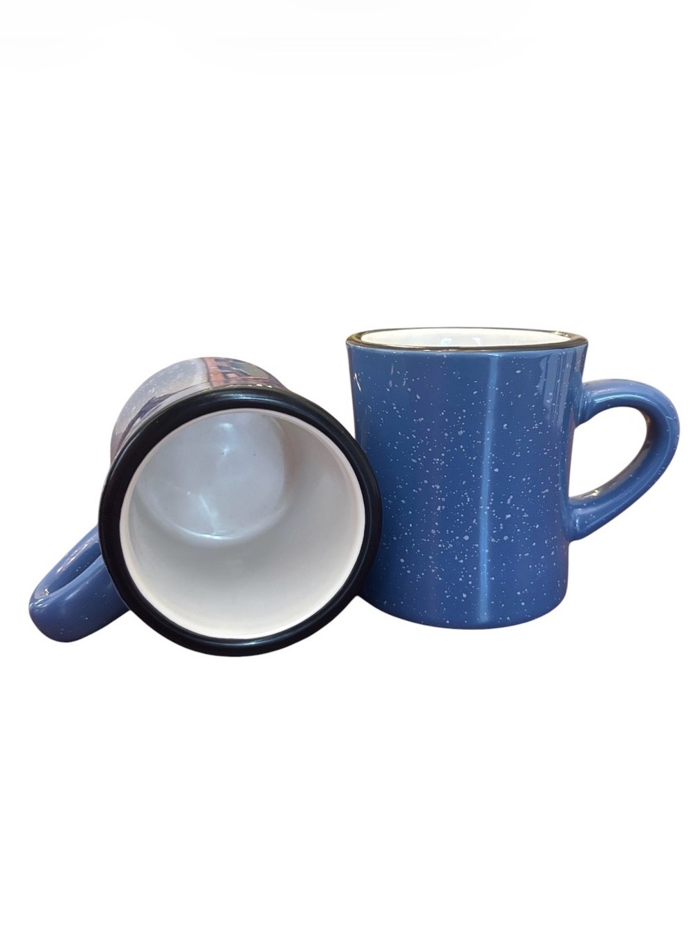 Ceramic Diner Mugs Sky Blue Set Of 2 NWOT